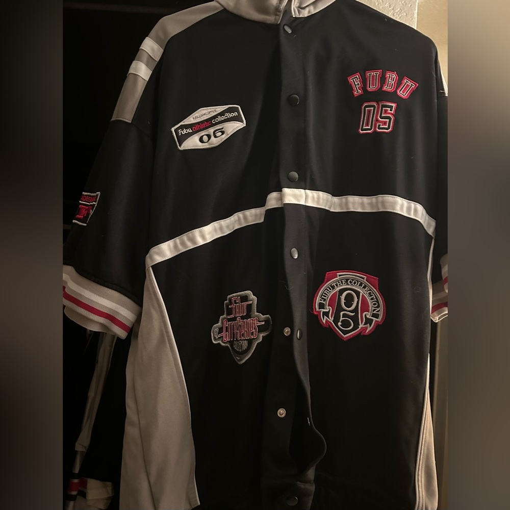 90z fubu jersey/button up